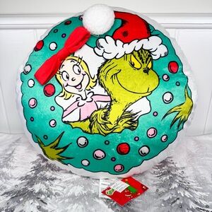 NEW The Grinch and Cindy Lou Who Christmas Pillow